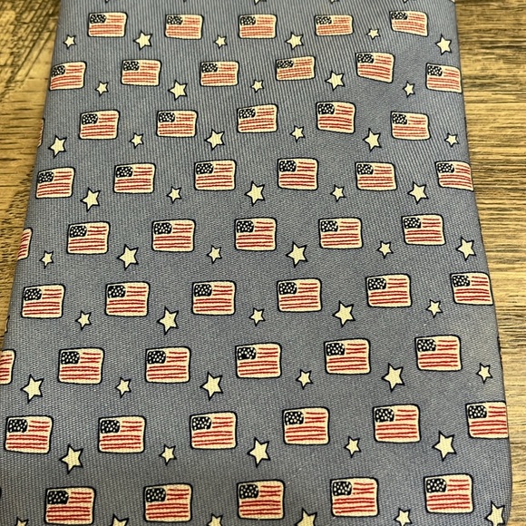 Mens Vineyards Vines American flag neck tie - Picture 4 of 13